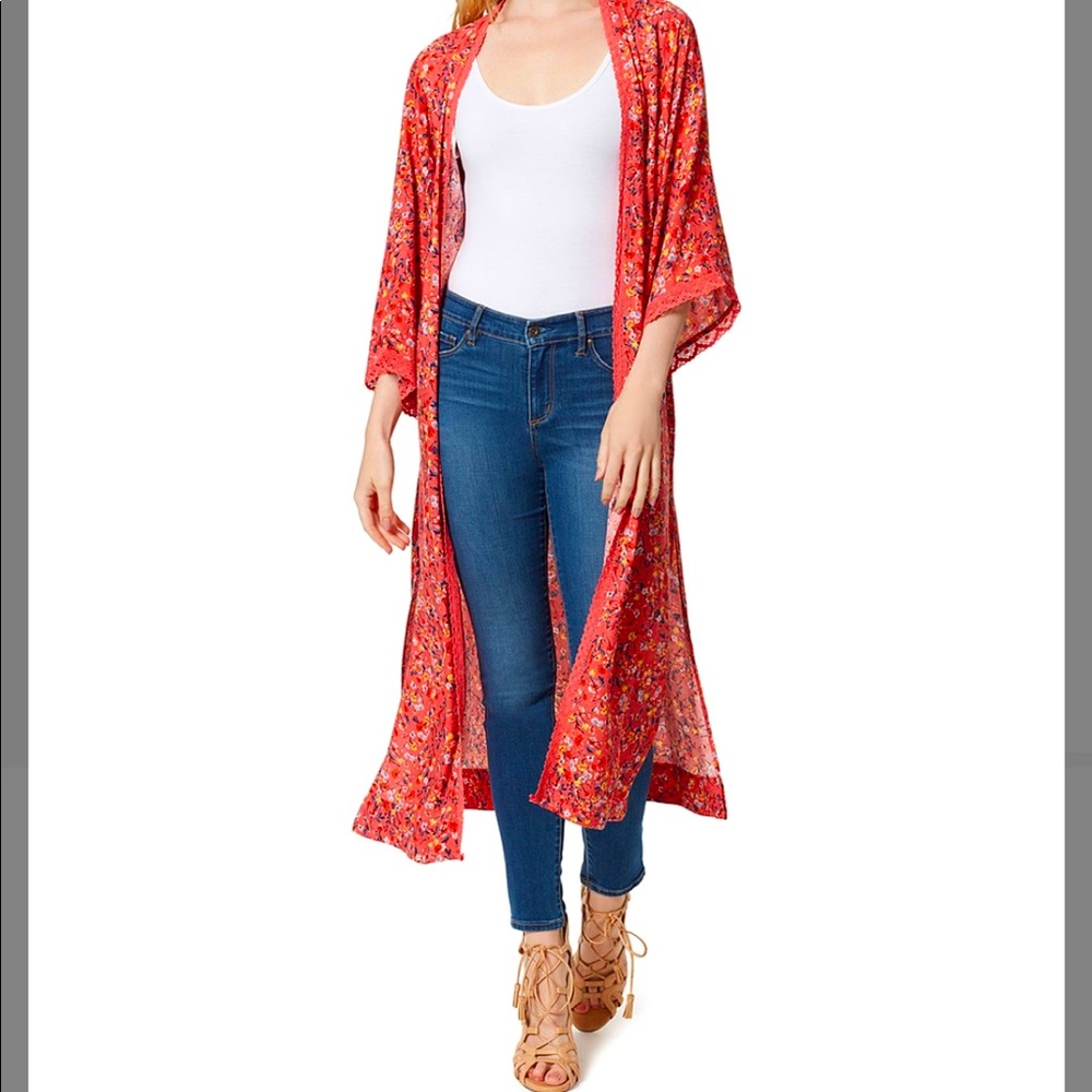 Jessica Simpson acrylic disty rose holly duster “rose of sharon” sizes S & M
